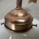 Antique wall lamp – opaline collar lamp with brass holder