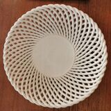 Vintage fruit dish ceramic braided 60s