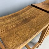 Set of 2 Japandi oak stools by Jonas Lindvall for David Design 1990s