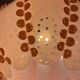 Large coral hanging pendant light Danish modern