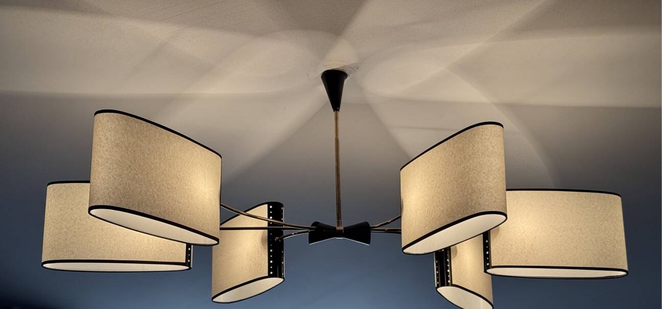 grand lustre maison lunel france 1950