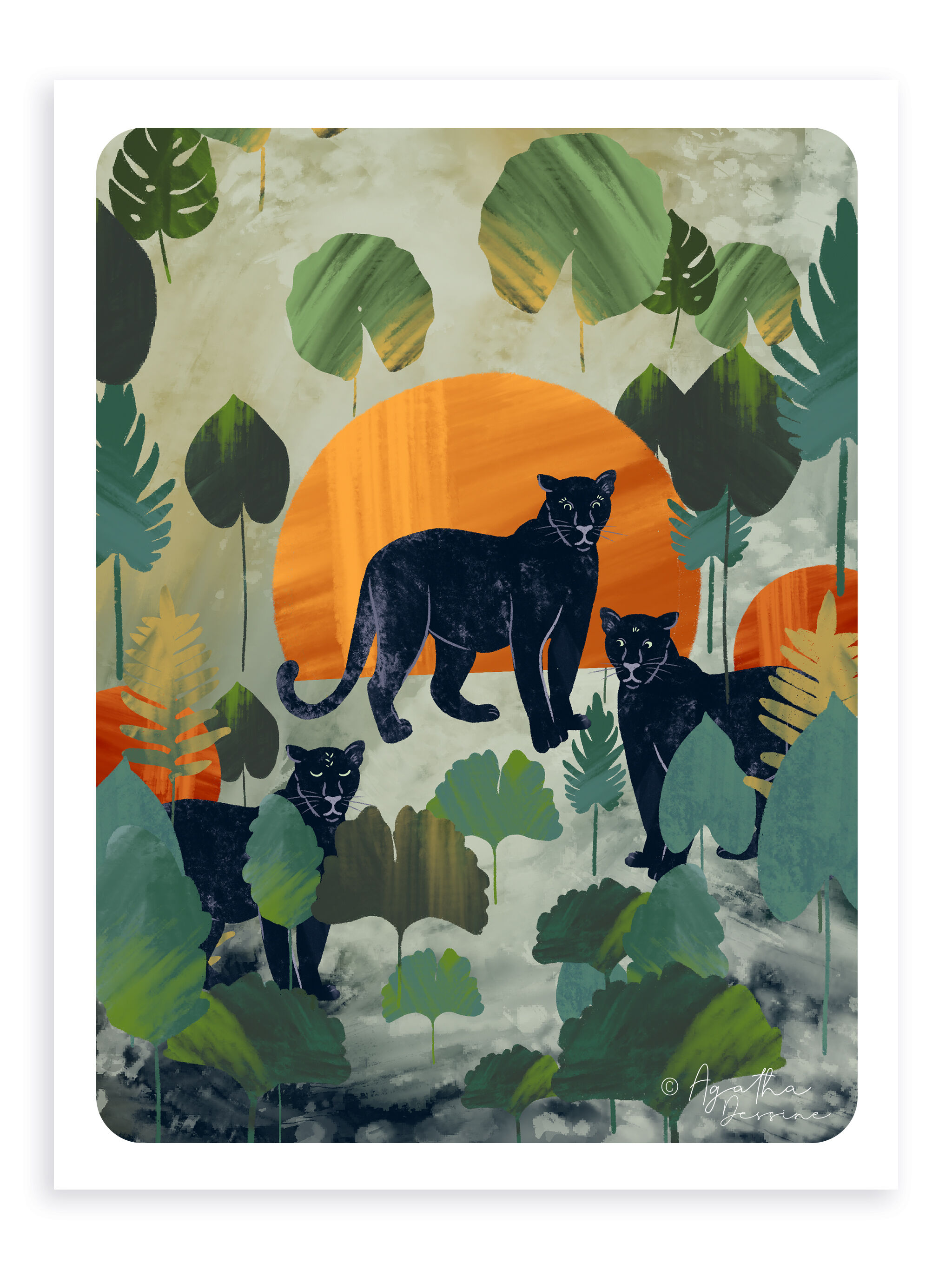 Illustration "Felines" A4