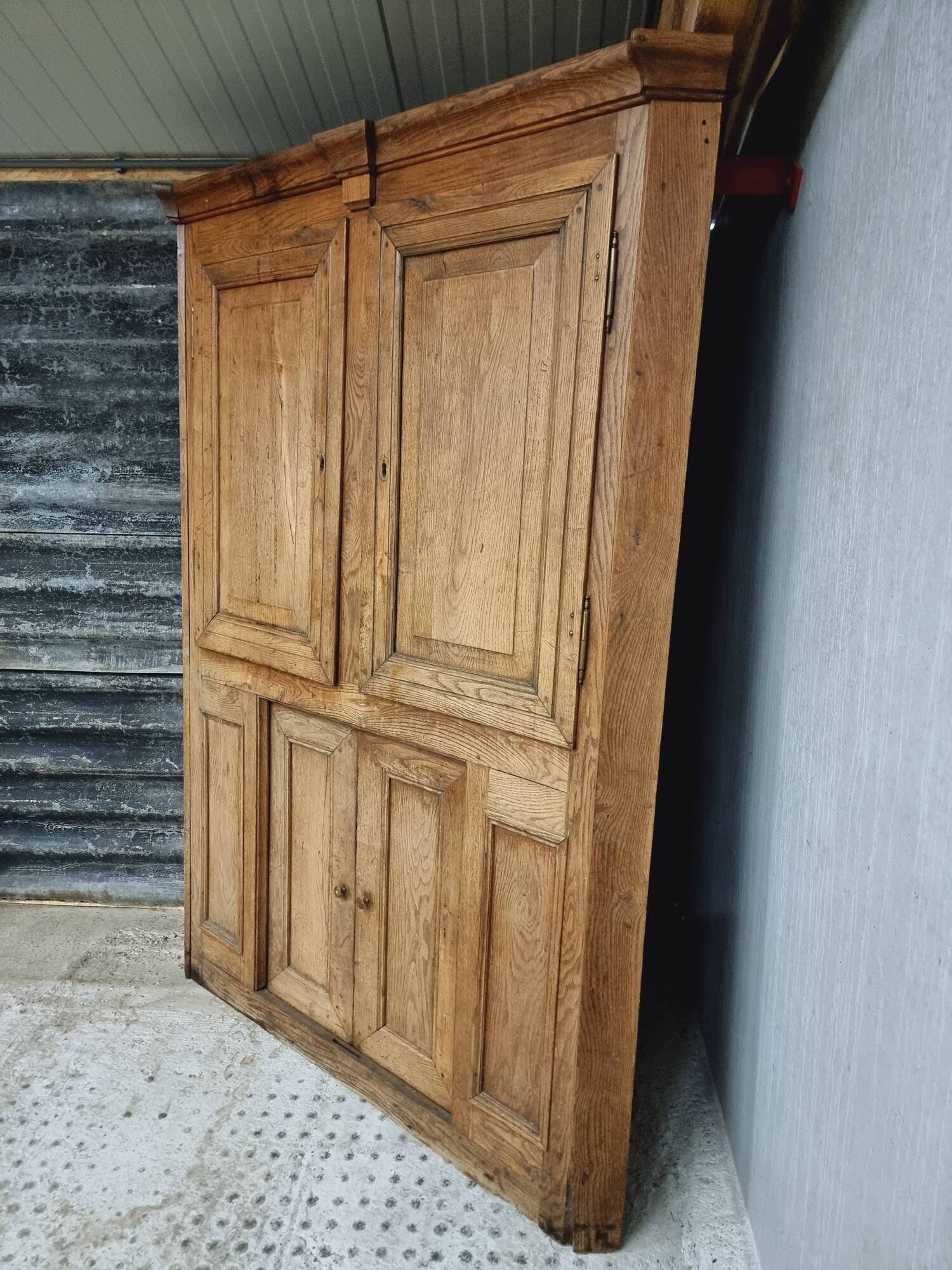 Antique cabinet door furniture panel oak 19th century 140x193cm