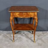 Petite table de salon en bois précieux, style louis xv – 1re partie xixe