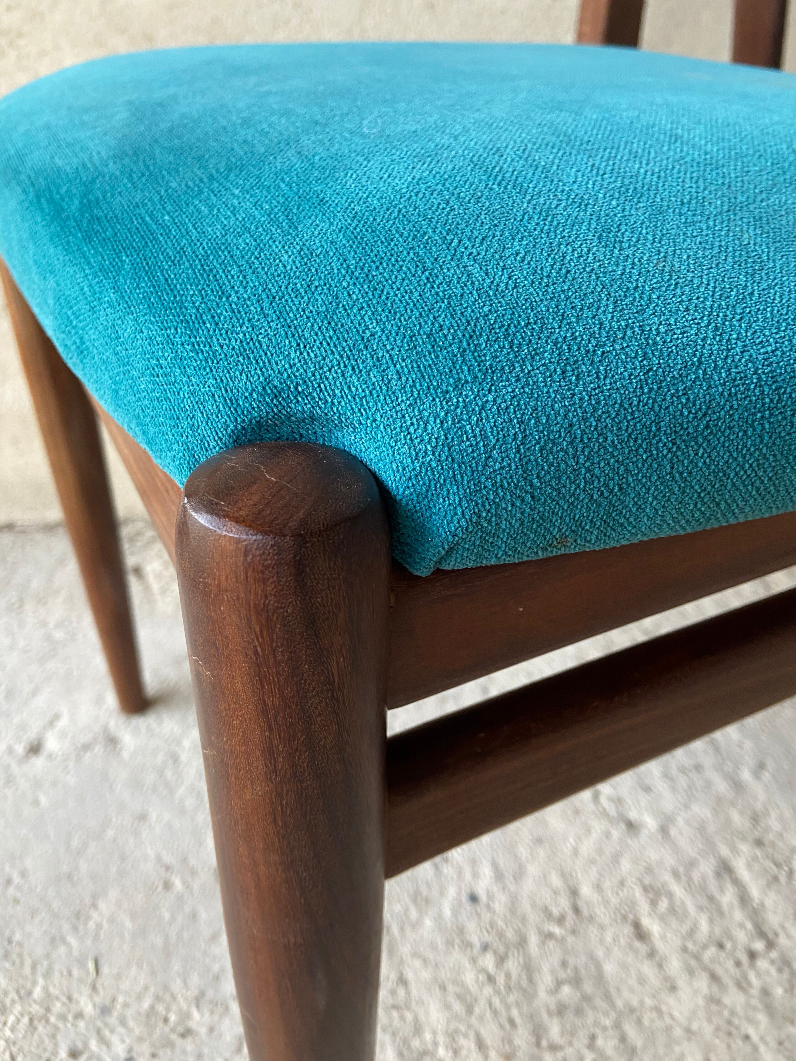 6 Scandinavian teak chairs 1960