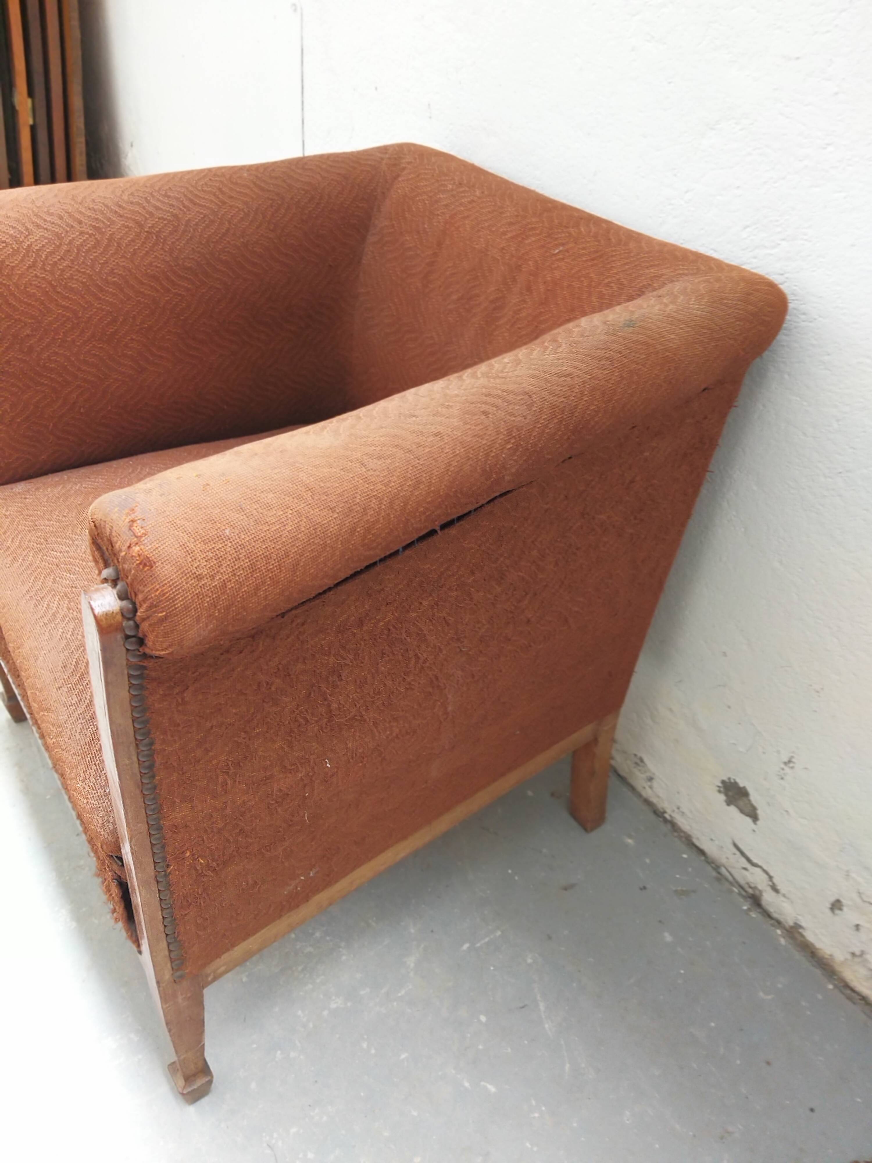 Convertible art deco armchair