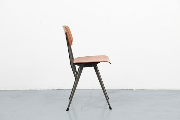 Chaise industrielle scandinave AS87 chêne gris