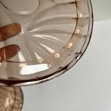 Cloche en verre rose
