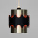 Brushed aluminum pendant light by Werner Schou for Coronell Electro. Denmark 1960s
