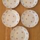 5 dessert plates in Polish porcelain