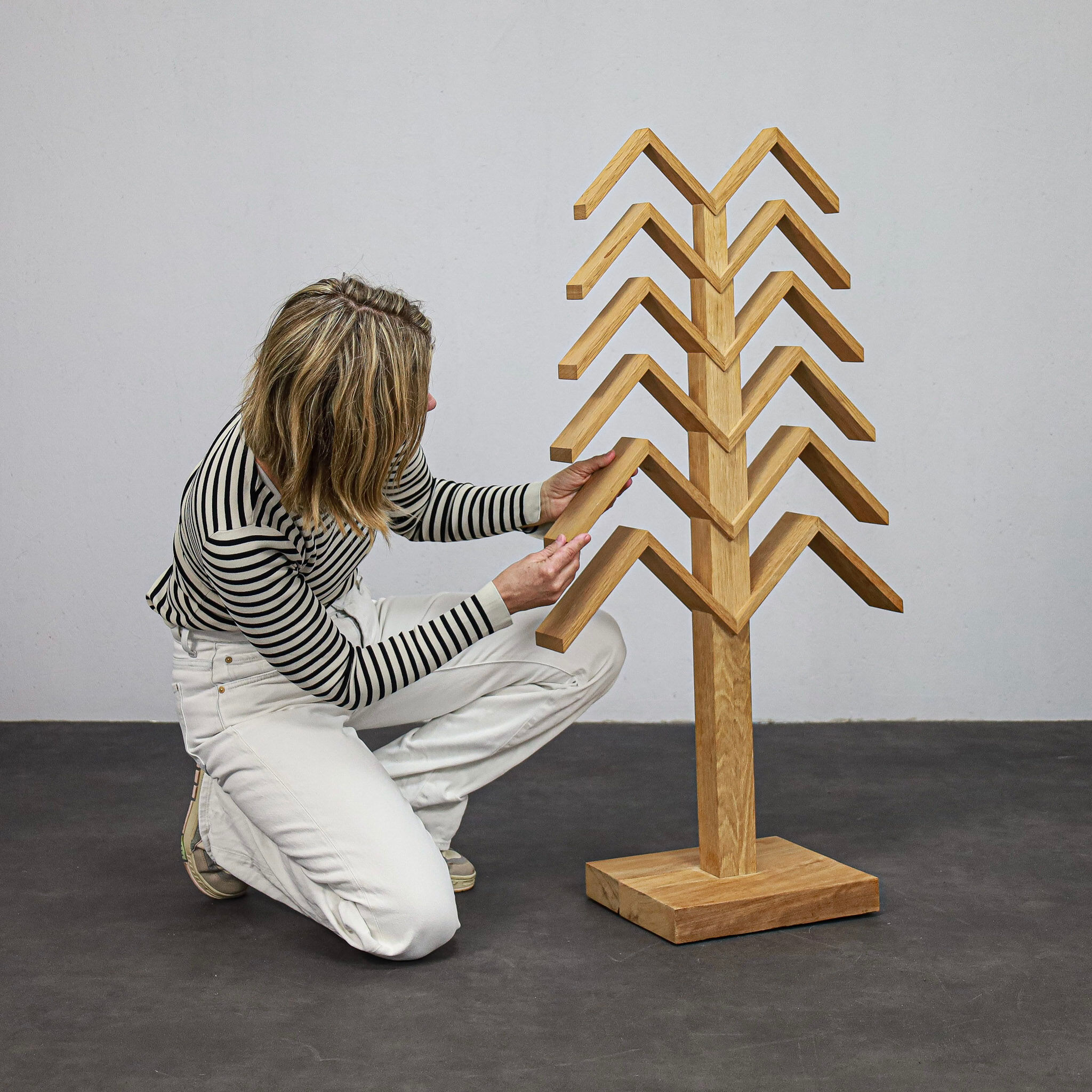 Geometric abstract sculpture by Herma Steur, 1990s