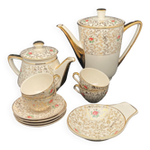 Villeroy & Boch porcelain tea set roses and gilding