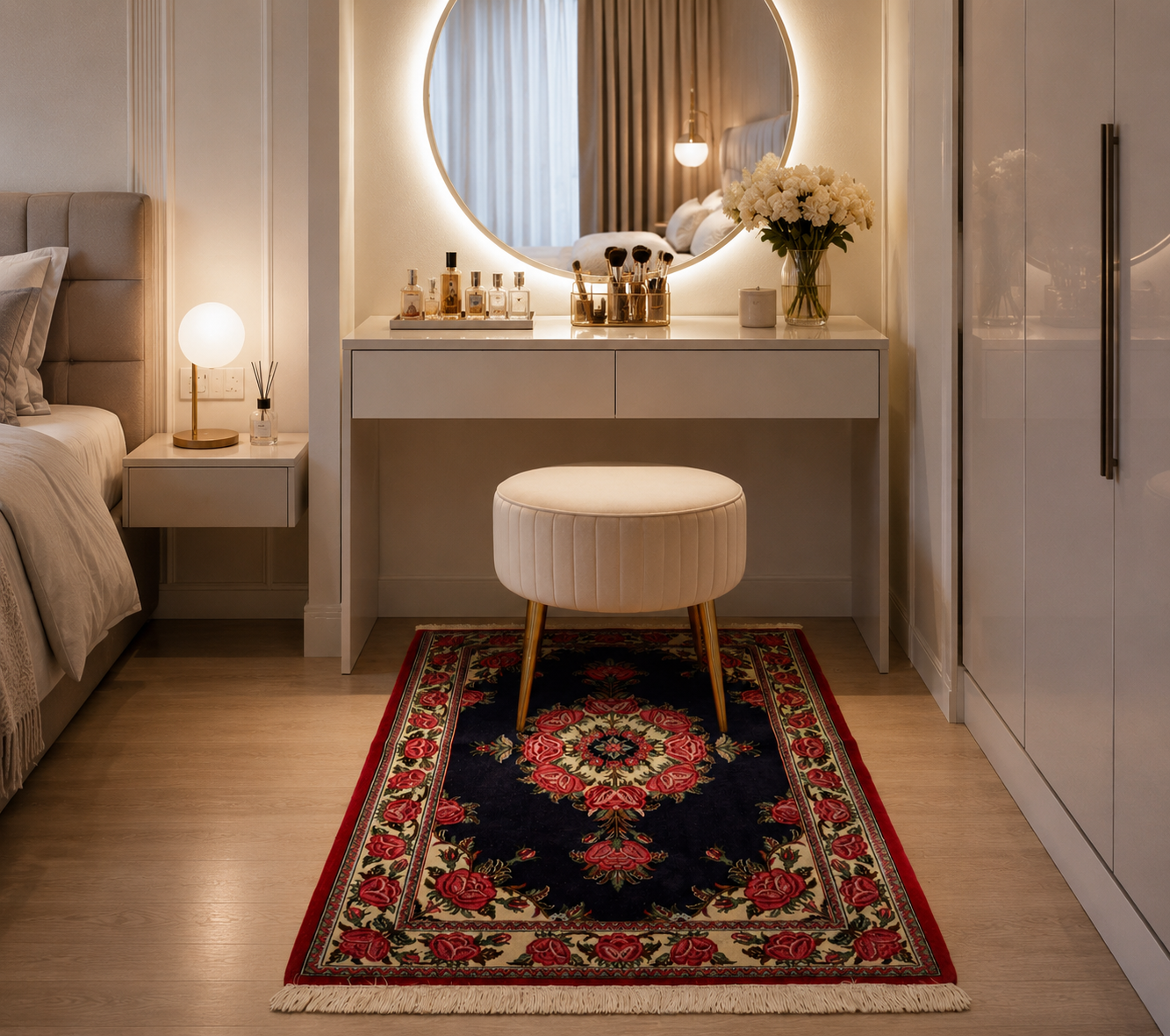 hand-woven Persian rug Ghoum