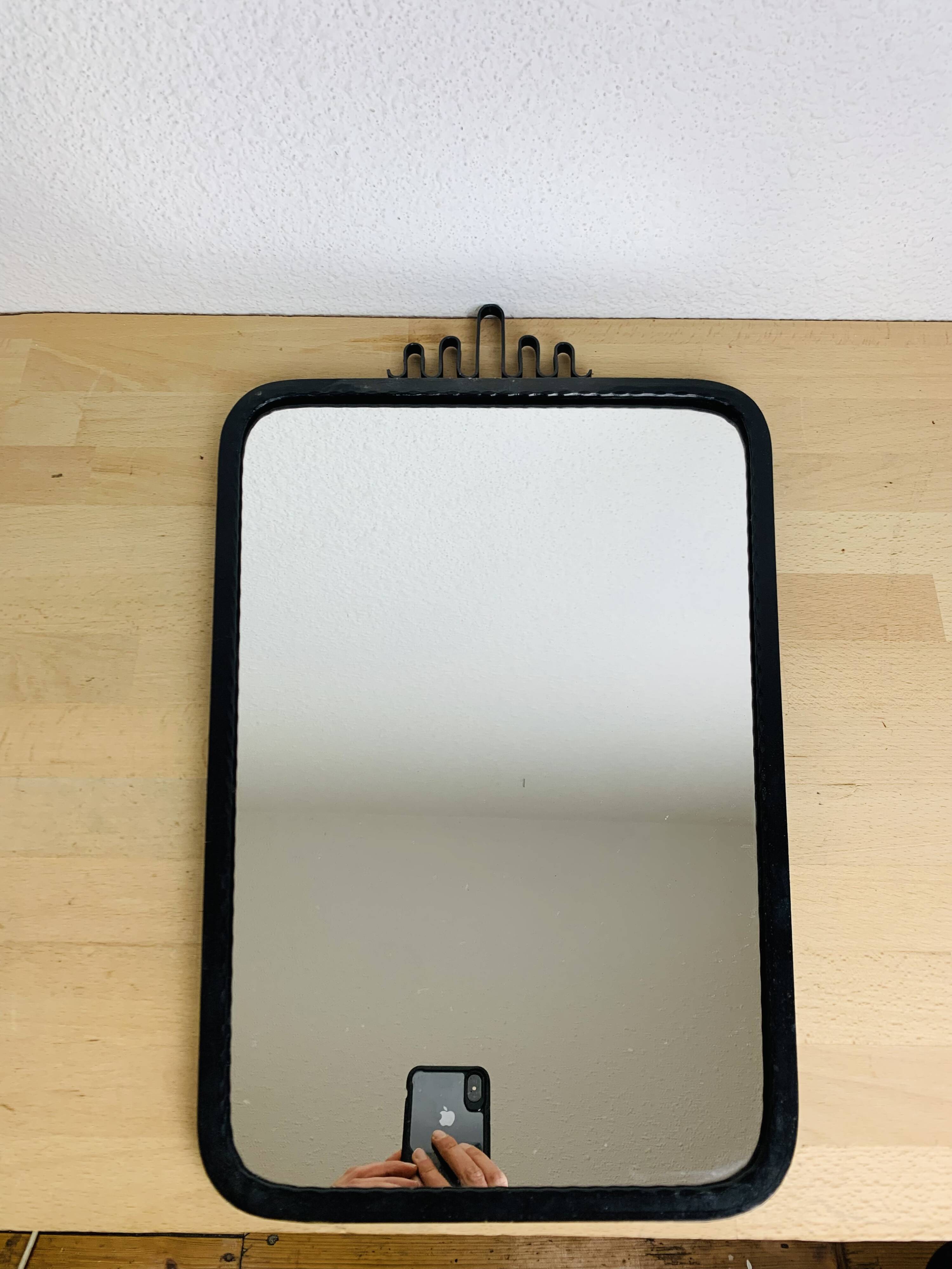 Wrought iron mirror from the 50s