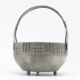 Art Deco sugar bowl, silver-plated brass, Poland, 1920s