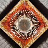 Vintage 1970s ceramic lava applied