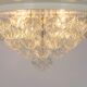 Large rare pagoda glass ceiling lamp by Kalmar, Austria, 1960s.