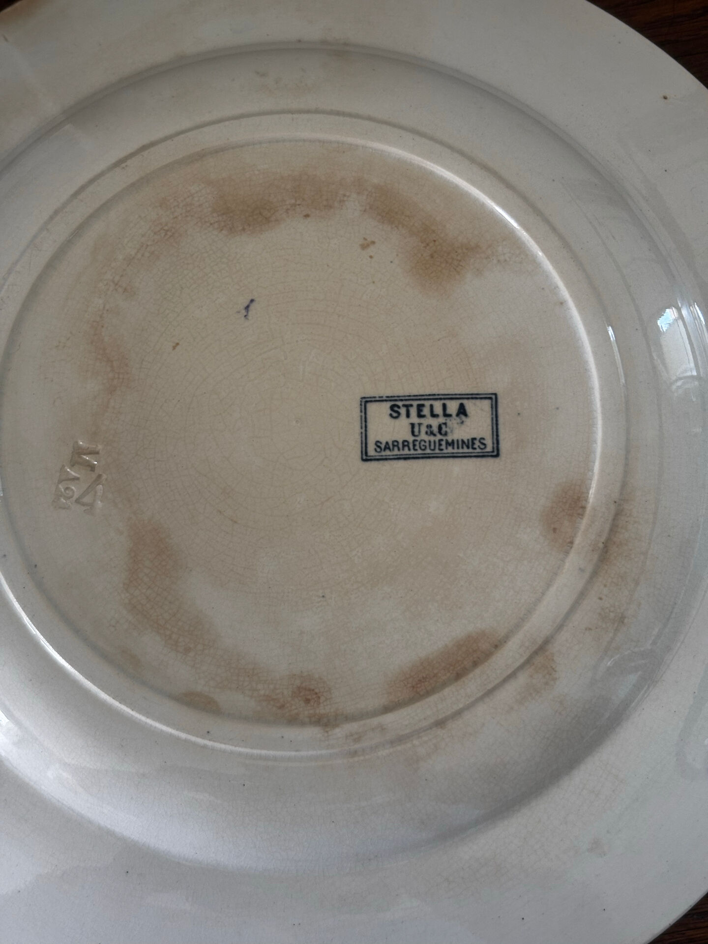 Antique plate from Sarreguemines Stella