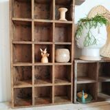 Industrial shelf, antique workshop wooden locker