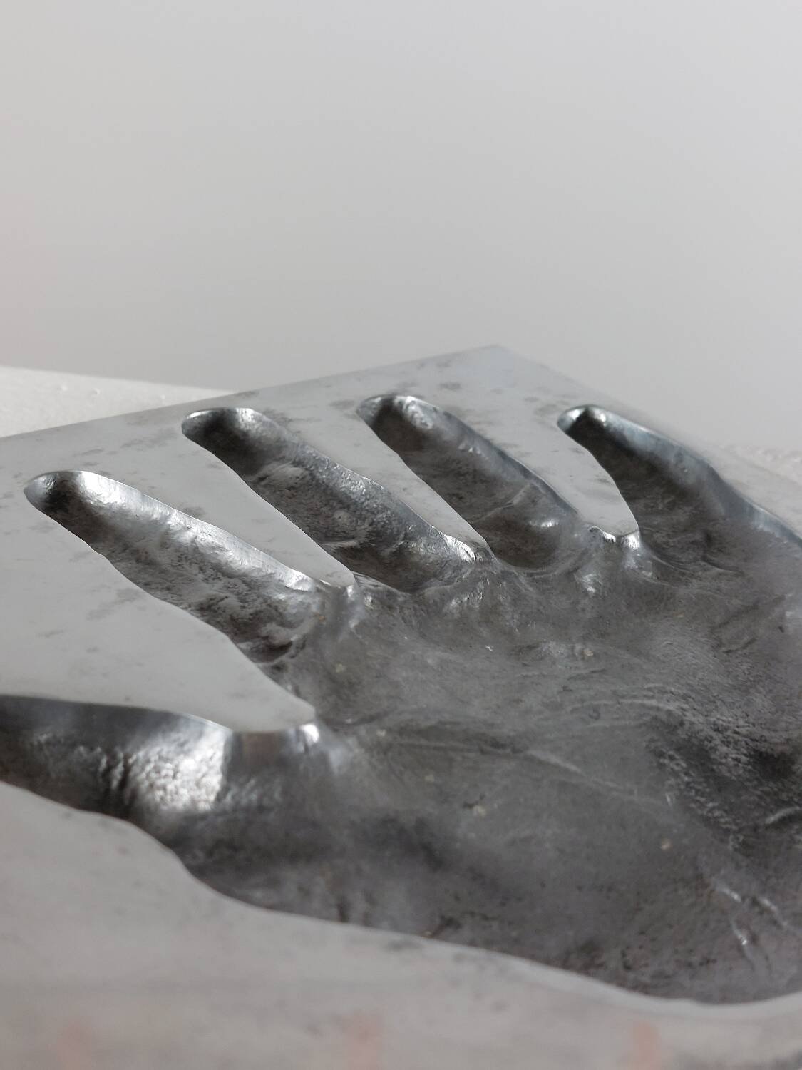 Aluminium sculpture of the protophotographic artwork by Ron Adzak.