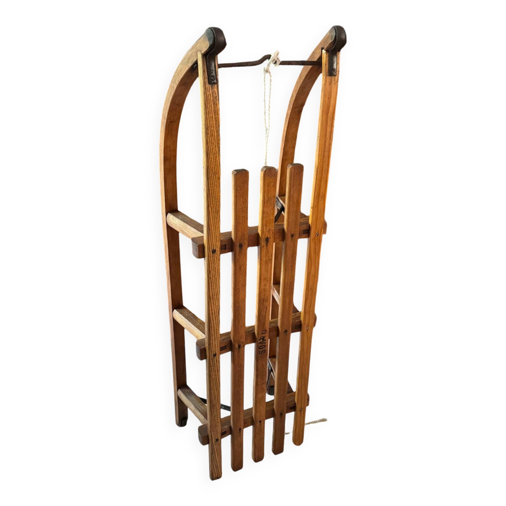Old wooden sled Davos