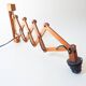 Vintage Scandinavian accordion lamp in teak – 1960s
