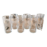6 verres pampryl vintage
