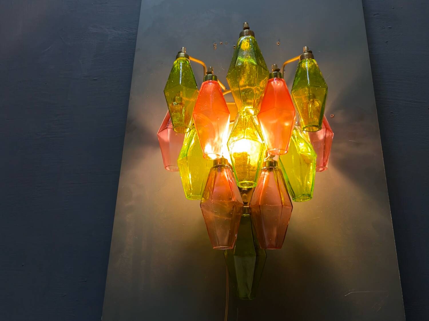 Murano Glass Poliedri Sconces, Italy, 1980s - Set of 2
