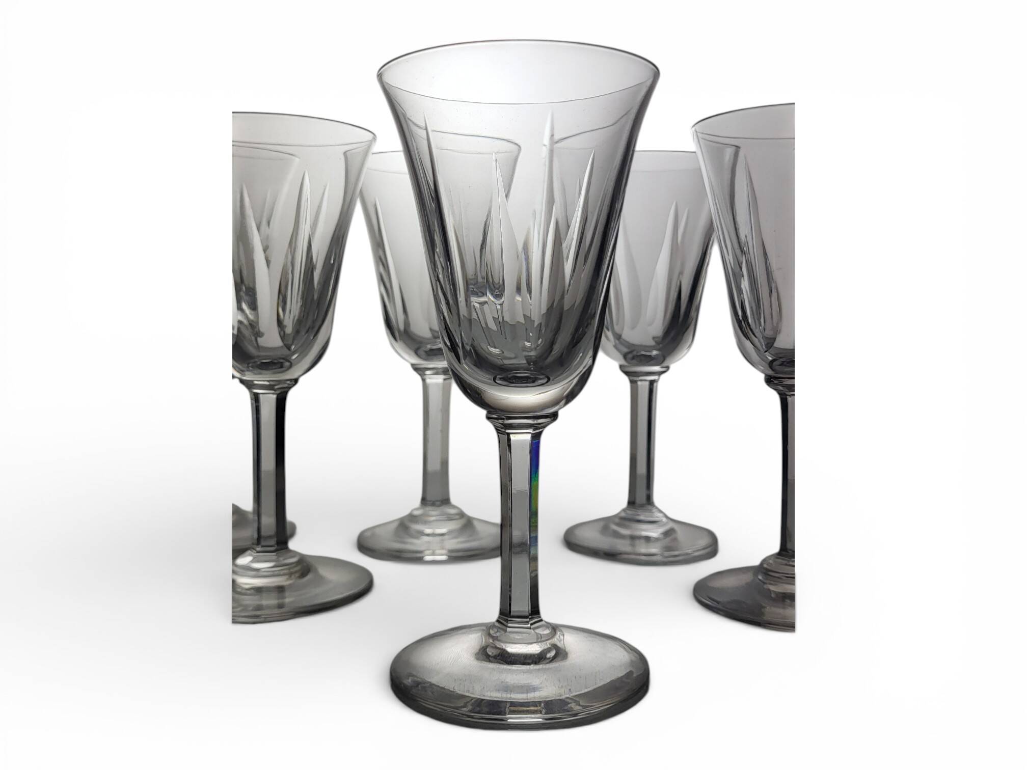 7 crystal wine glasses Saint Louis model Cerdagne
