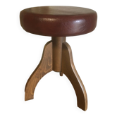 “RBM” piano stool in beech and leather