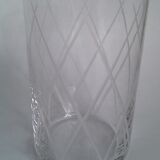 Set 8 verres gravés graphiques