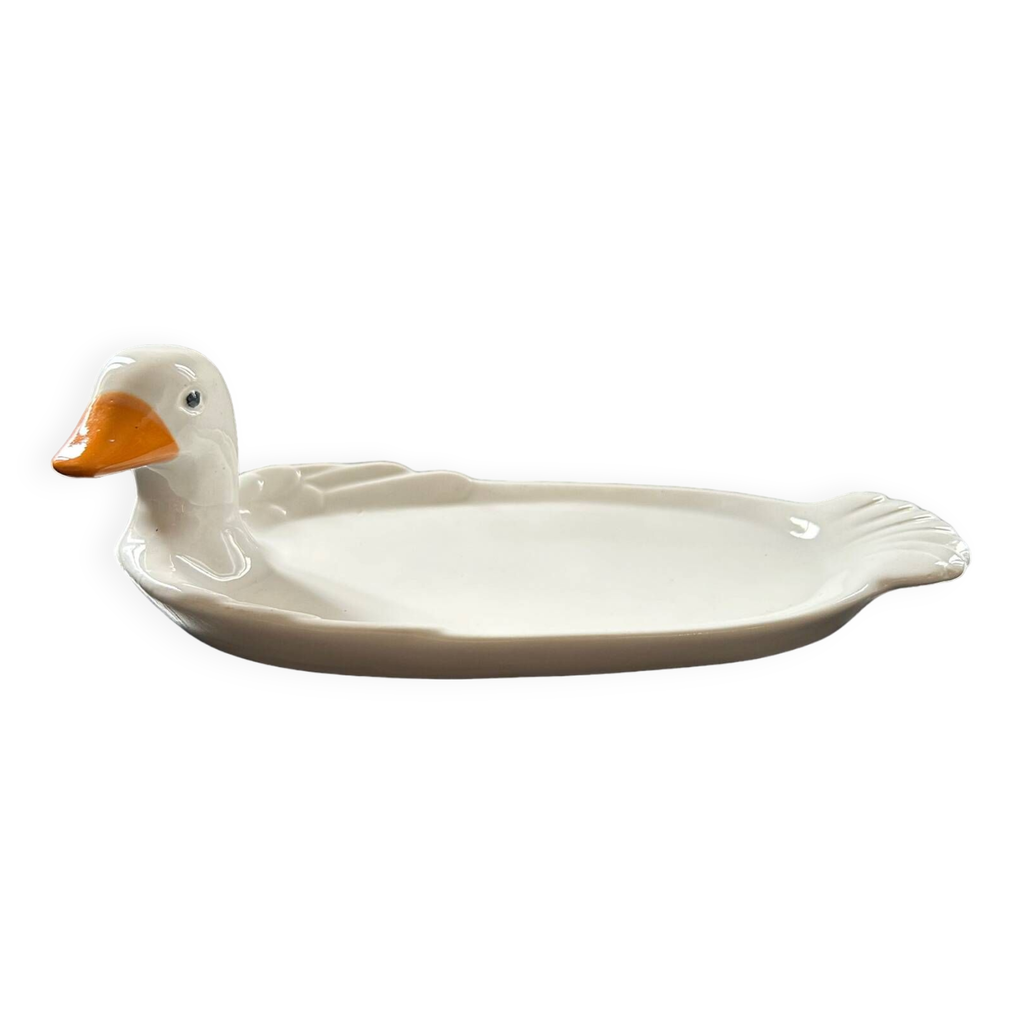 Porcelain duck dish