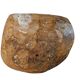 A substantial hand-hewn wooden bowl carved from a single burl section