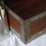 Painter's case in walnut and metal early XX