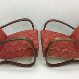 1940 Set of two Halabala Armchairs H 269 + Spider table