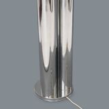 Chrome metal and glass floor lamp, 1970s