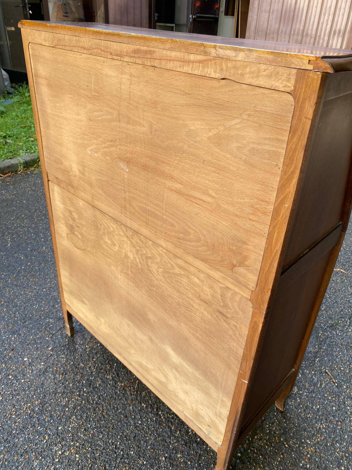 Louis XV style solid wood secretary