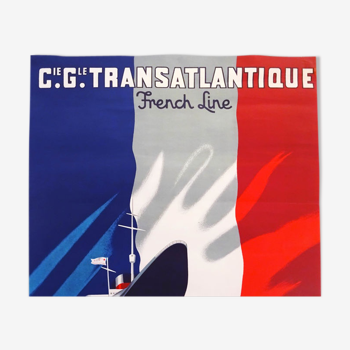 Affiche ancienne Paul Colin - Cie Générale Transatlantique