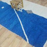 Handmade blue and white rug (soft) 200x150