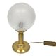 Sölken Leuchten brass table lamp, Germany, 1970s – frosted sphere