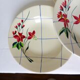 4 vintage Niderviller soup plates, Saumur model 220502