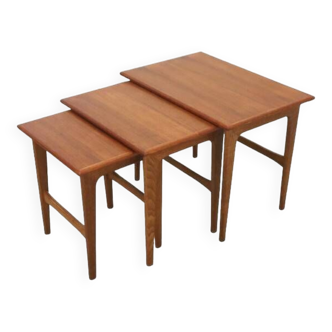Deens design - set van 3 tables gigognes en teck - wilp-