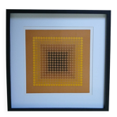 Tableau Vintage Art Optique - Victor Vasarely CTA-102 Frame 40x40cm