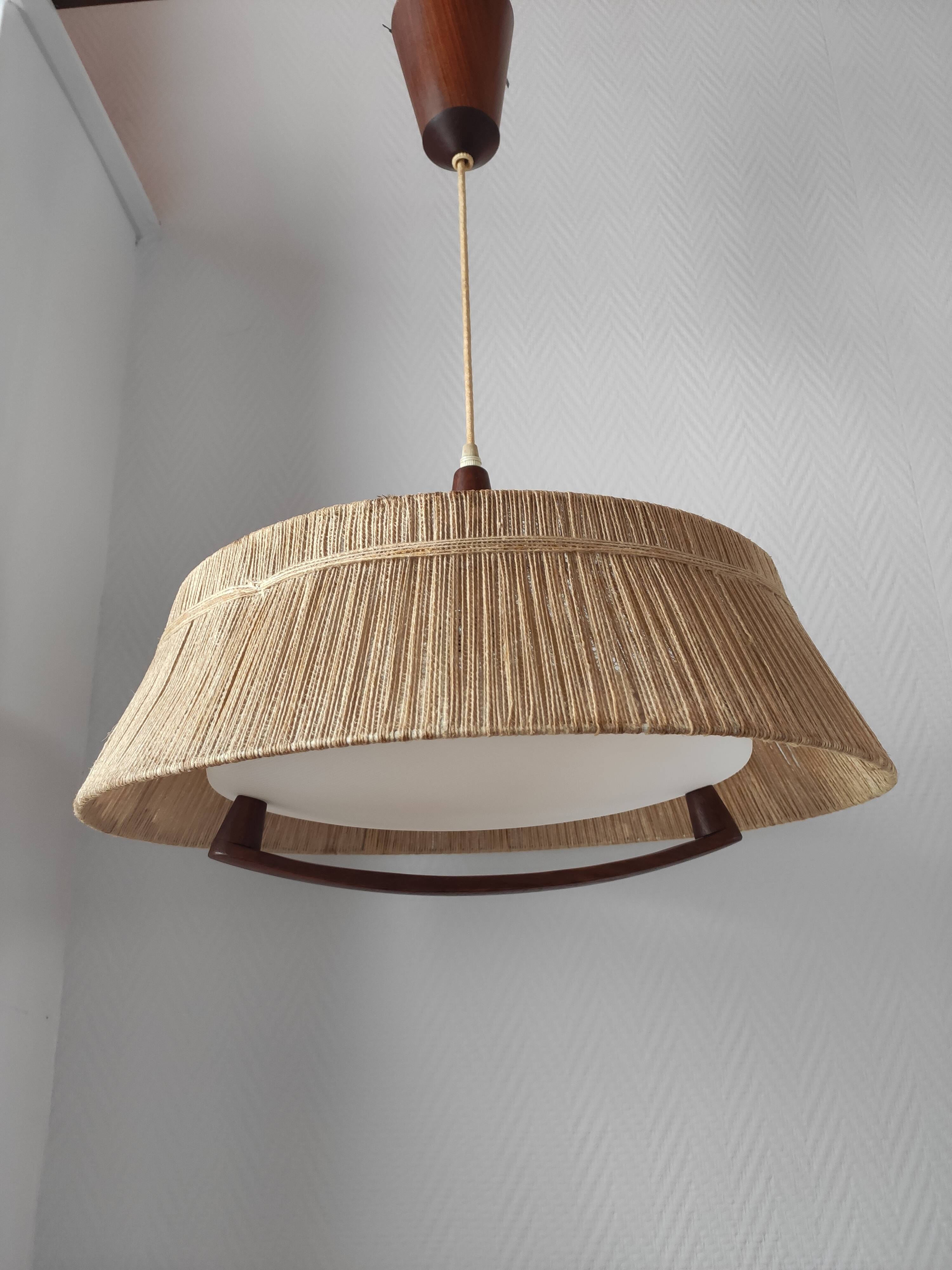 Teak and rope suspension 1960 Temde