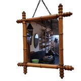 Vintage Faux Bamboo Mirror, 1950s