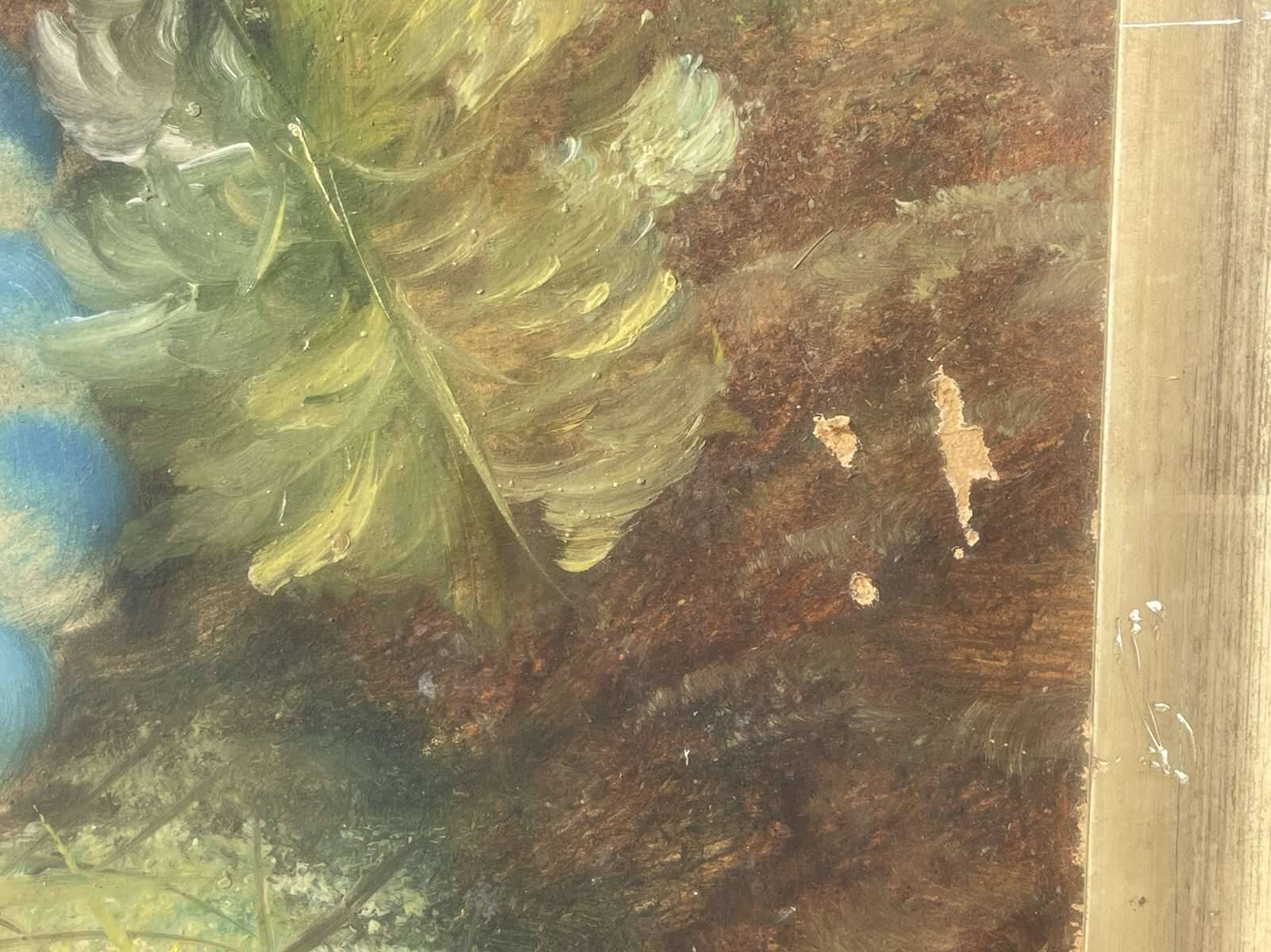 Still life from the early 20th century, oil on cardboard signed Lance