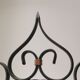 Witch mirror wrought iron and vintage brass