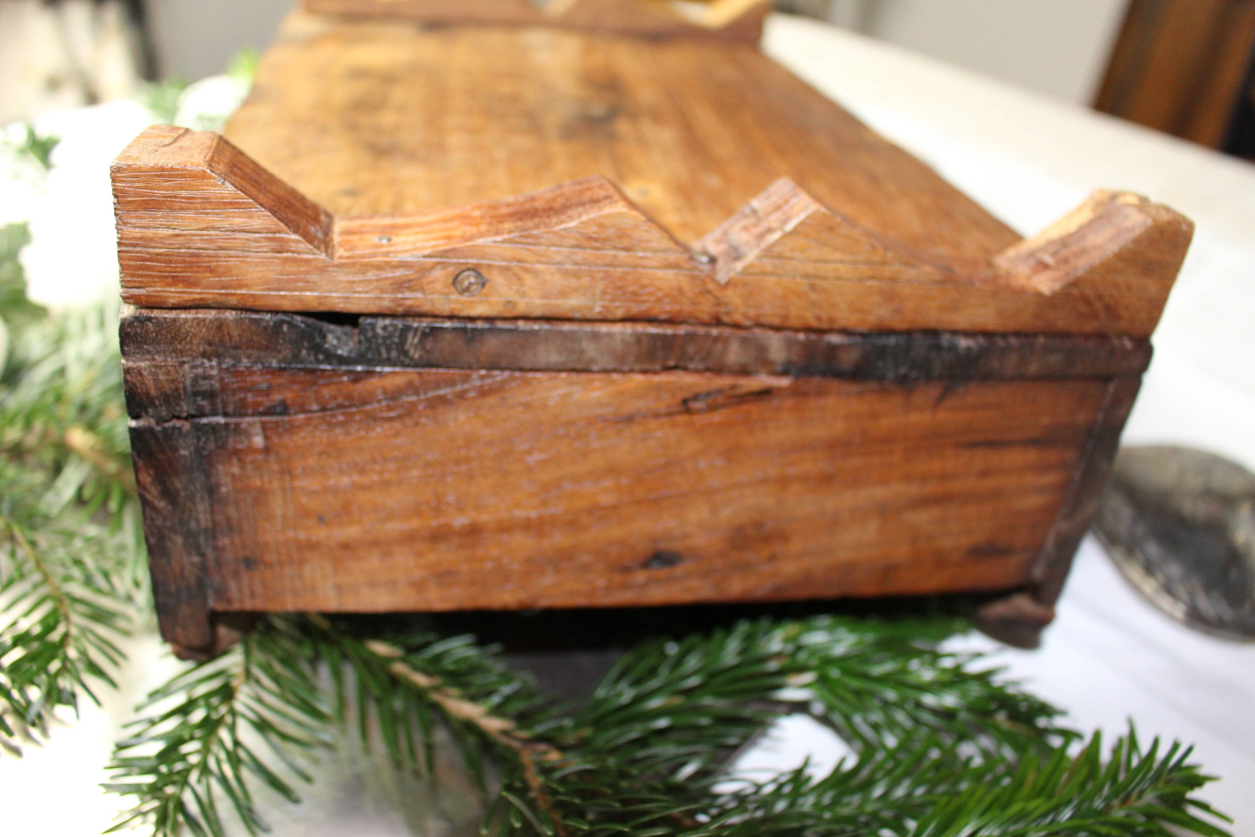 Asian wooden spice box