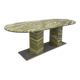 Large green marble oval dining table by my habitat design