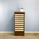 Roller shutter cabinet, dark oak, 1950s